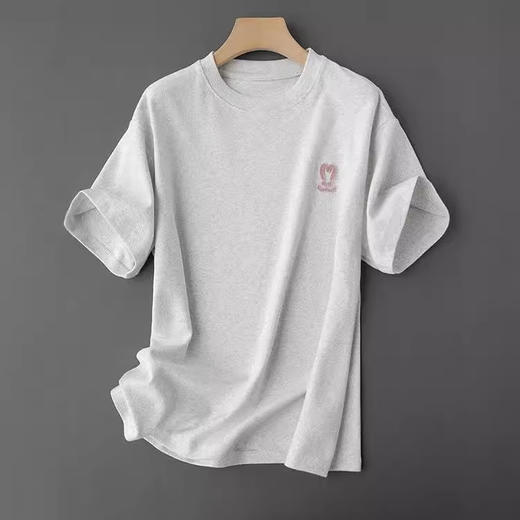 【断码清仓 无退换】给肌肤做spa！软糯长绒棉~兔子牙刷绣圆领宽松版纯棉短袖T恤女春！ 商品图2