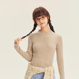 笛莎Deesha青少年女童毛衣2025冬季女童半高领套头打底毛衣