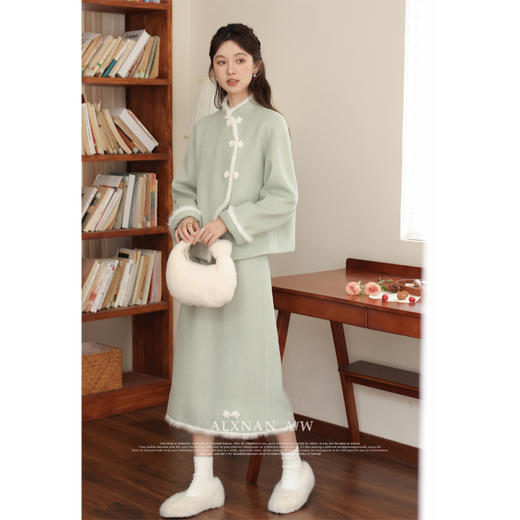 【6折秒杀】鹿向南《明月清梦》气质甜美国风设计感半身裙 商品图1