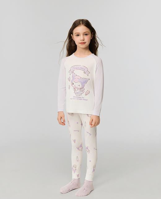 5楼爱慕儿童奶皮库洛米冰激凌暖衣套装AK174J751 商品图4