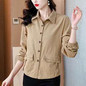 妈妈薄款外套女士春秋2025新款短款洋气百搭中年休闲大码衬衫外套