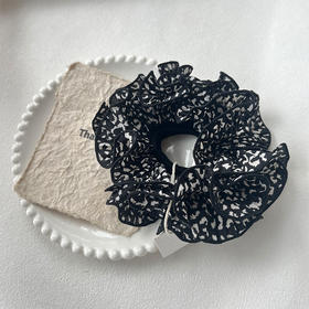 气质豹纹木耳边发圈纪念日百货门店同款163196482