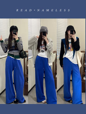 Read Nameless/电光蓝韩系休闲裤  2025/9/29