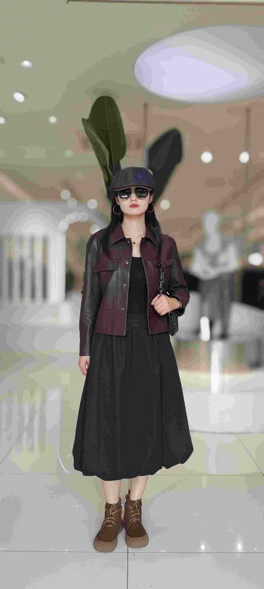 586285短款双盖绵羊皮外套 商品图5