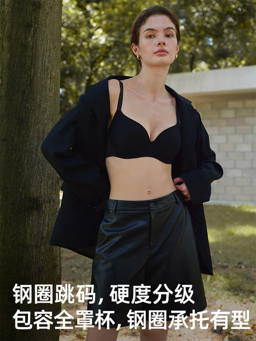 【小气泡】遐1mm杯防凸点蕾丝无痕内衣女轻薄全罩杯大胸显小文胸 商品图4