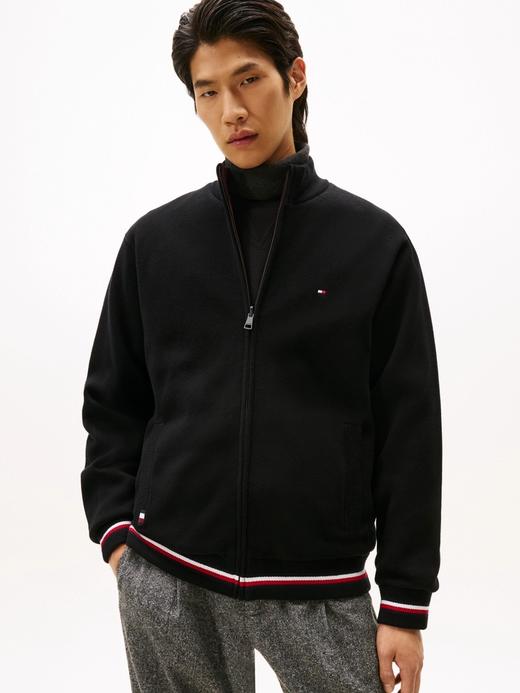 TOMMY 针织衫(AB面穿)男  MW40195-BDS 黑色/深红色. 商品图4