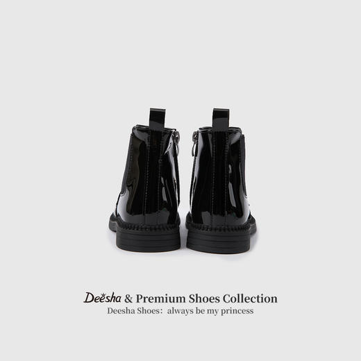 笛莎Deesha 女童童鞋2025冬季新款短筒皮靴 商品图4