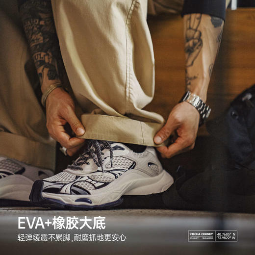 马登曼哈顿老爹鞋男2025秋季新款厚底网面增高白色软底运动休闲鞋 商品图2