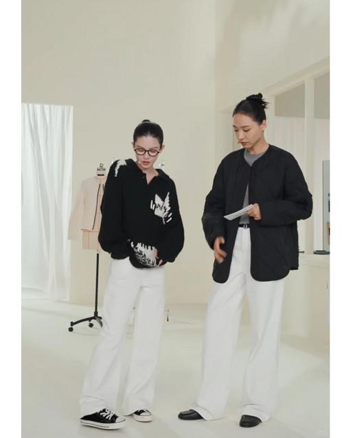 THESOONG/绵羊毛POLO领子秋冬毛衣女长袖套头HBMY7211 商品图8