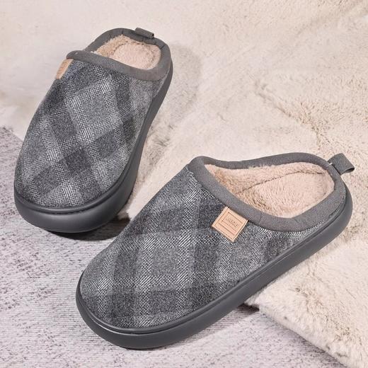 简约棉拖鞋女冬棉拖毛绒保暖厚底高弹柔软室内情侣棉拖鞋男鞋【WG25105W/M】 商品图5