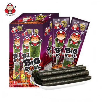 老板仔海苔卷烧烤味 烤制 泰国进口 脆紫菜 休闲零食 独立包装3g*9条 商品图1