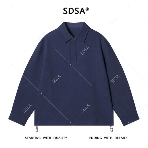 83617SDSA秋冬新款痞帅男装纯色半拉链翻领卫衣下摆松紧设计百搭上衣 商品图1