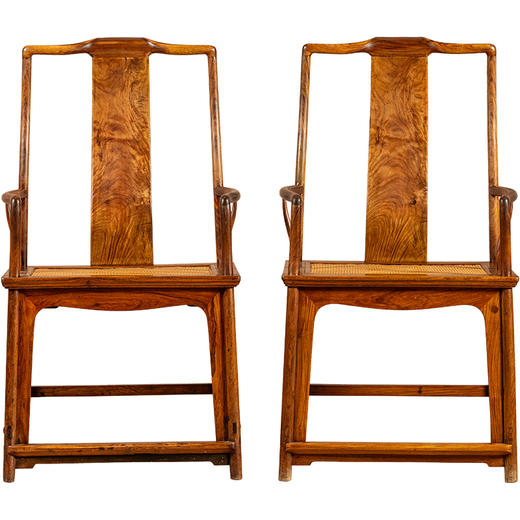 清	黄花梨南官帽椅（一对） 商品图5