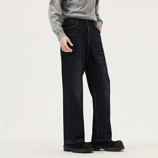 gxg.jeans男装冬季深色经典牛仔长裤J24X054180 商品图1