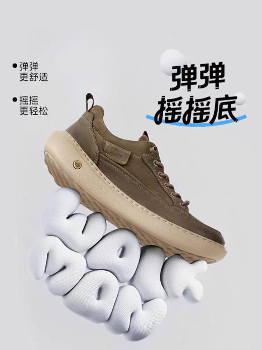 BF楼百丽男士户外休闲工装板鞋2025冬款牛皮革厚底增高鞋子8YE01DM5 商品图1