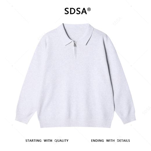 259058SDSA男士秋冬新款痞帅男装简约时尚半拉链翻领针织衫百搭时尚毛衣 商品图1