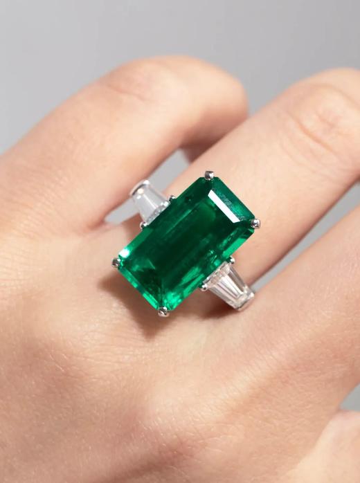 伽罗 JALO R3款 培育哥伦比亚祖母绿宝石18K金戒指 商品图2