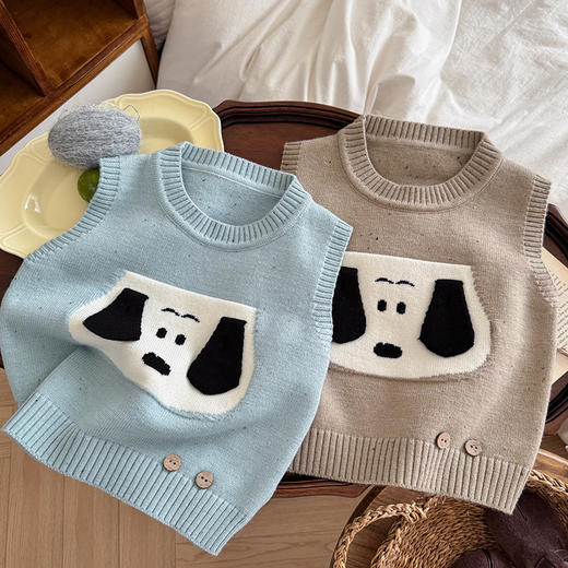 【以柠】软萌小狗毛衣马甲7707 商品图0