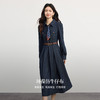 【10/1新品】熙世界通勤都市风仿牛仔翻领连衣裙女长袖收腰衬衫裙子2025秋新款 商品缩略图3