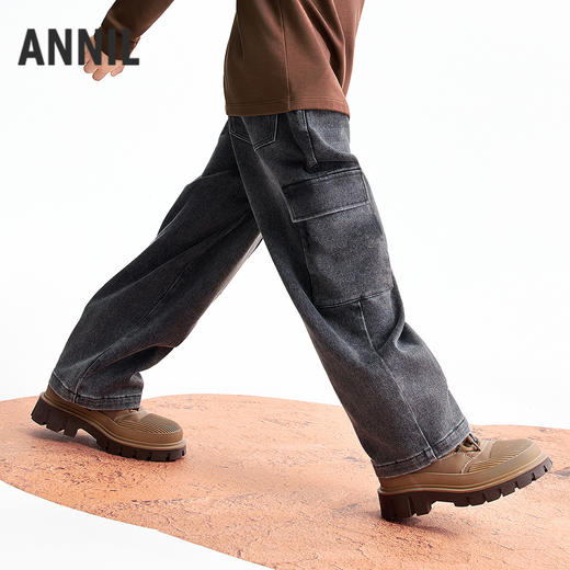 【实体店同款】男童全腰牛仔长裤冬季新款安奈儿童装AB546042 商品图2