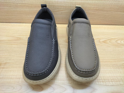 2024豪行新款男鞋14305025纯牛皮软底舒适休闲皮鞋超轻男单鞋 商品图4