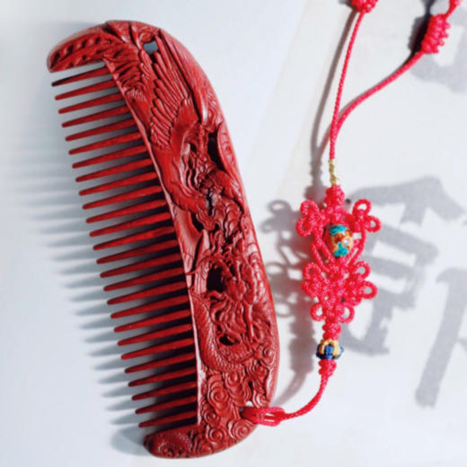 【青山特惠】小叶紫檀 龙凤呈祥 发梳 木梳 117*42*9mm s61 商品图7