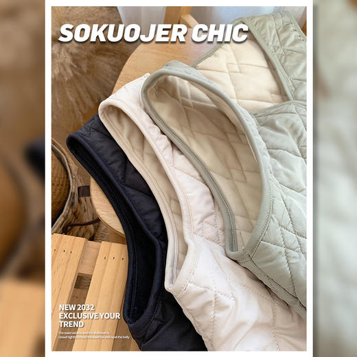 高品质羽绒棉马甲女秋冬韩版保暖立领无袖坎肩时尚外穿马夹外套 商品图2