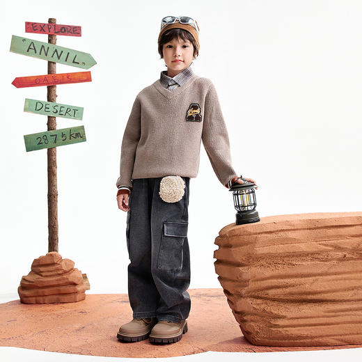 【实体店同款】男童翻领上衣冬季新款安奈儿童装AB544034 商品图3