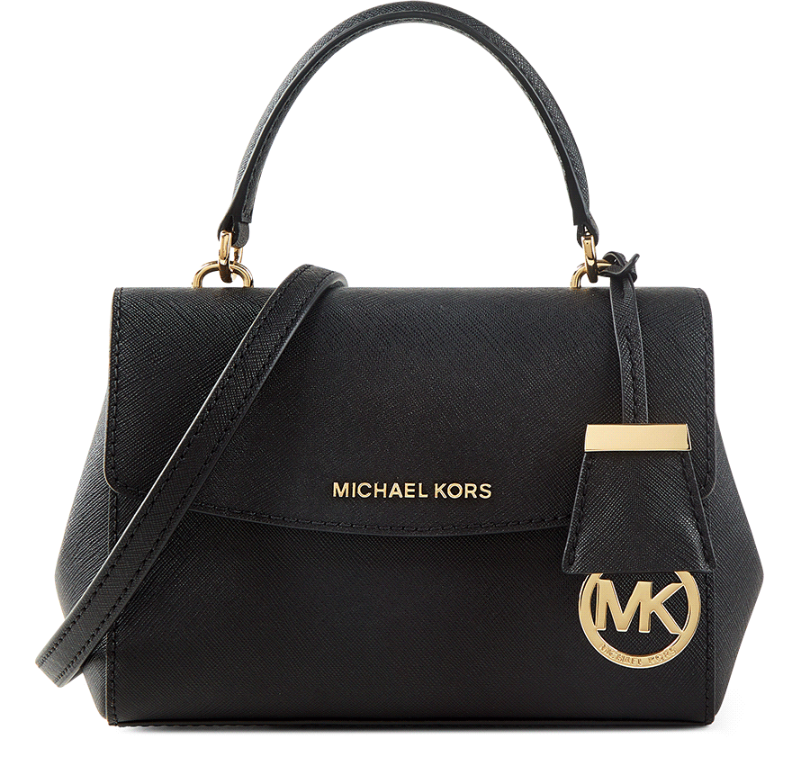 889154534926 迈克高仕MICHAEL KORS 【品牌质保】MK Ava 迷你字母Logo翻盖纯色通勤牛皮斜挎手提包