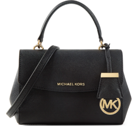 889154534926 迈克高仕MICHAEL KORS 【品牌质保】MK Ava 迷你字母Logo翻盖纯色通勤牛皮斜挎手提包