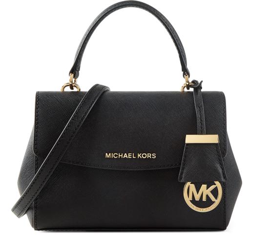 889154534926 迈克高仕MICHAEL KORS 【品牌质保】MK Ava 迷你字母Logo翻盖纯色通勤牛皮斜挎手提包 商品图0