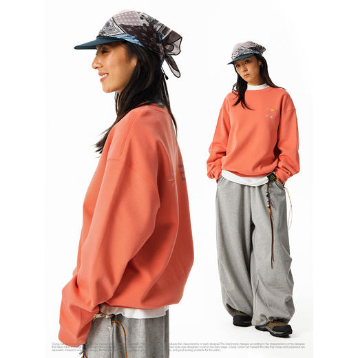 CryingCenter光环印花恒温暖皮吸湿速干7A抗菌长袖圆领卫衣男女款 商品图3