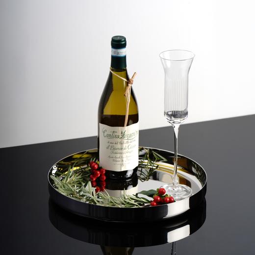 HD流光精抛不锈钢圆托盘 RESONG日诵家居 收纳盘 商品图2