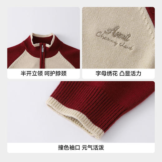 【实体店同款】男童立领针织上衣冬季新款安奈儿童装AB544035 商品图4