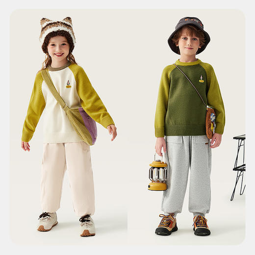 迷你巴拉男童儿童毛衫2025冬新品亲肤不易起球掉毛帅气户外风毛衣 商品图2