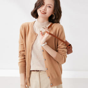 【秋冬必备，限时钜惠】秋季新款女SIIJJEYY枝辑羊毛V领圆领开衫外套