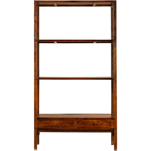 清早期	黄花梨全敞式三层带屉架格 商品图5