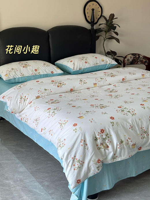 2025秋新款！40支全棉印花四件套 舒适淡雅精梳纯棉床上四件套 四季可用 商品图5