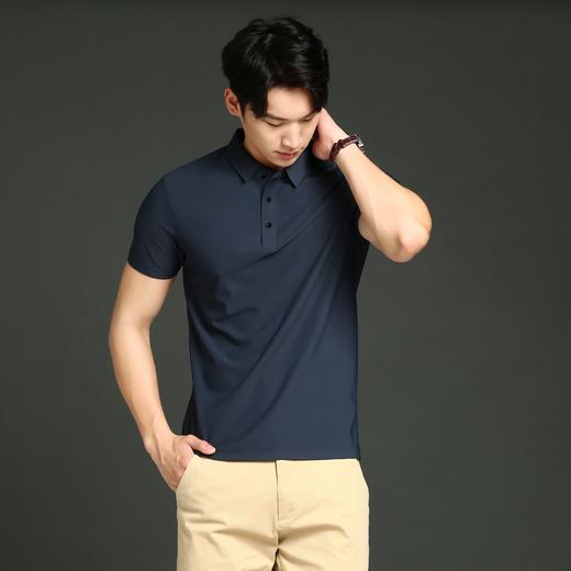 【轻梵 情侣冰丝polo衫】经典立领 高弹透气 吸湿速干 垂感免烫 舒适亲肤 商品图3