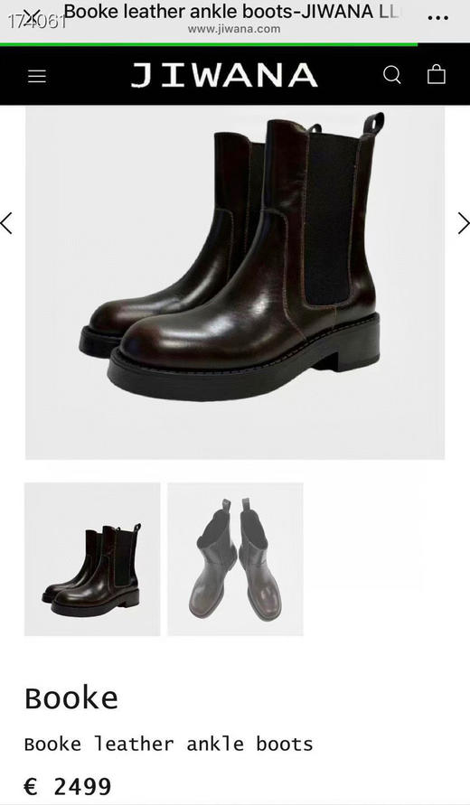 意大利JIWANA小牛皮 烟囱靴 短靴。自己备注号码颜色 商品图5