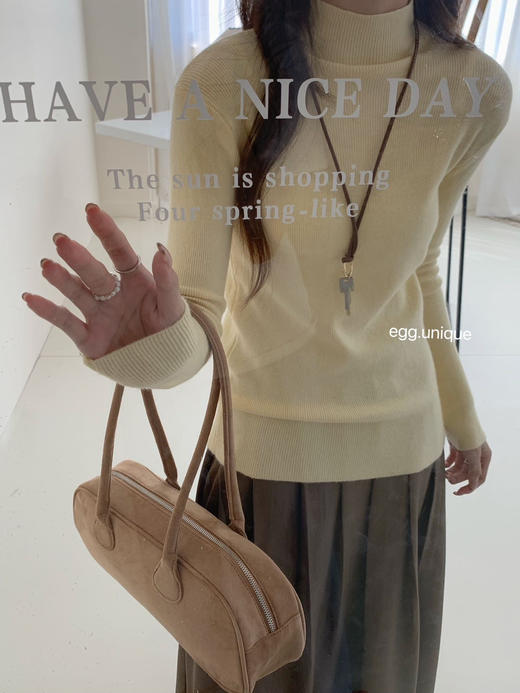 【家居百货】【69.9/两件】首批福利𝐞𝐠𝐠.𝐮𝐧𝐢𝐪𝐮𝐞 兔绒打底衫针织衫15色可选！ 商品图8