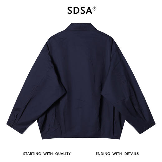 258125SDSA男士秋冬新款痞帅男装港风复古拉链翻领廓形夹克纯色百搭外套 商品图5