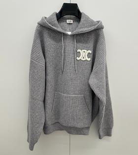 女款logo连帽针织毛衣008