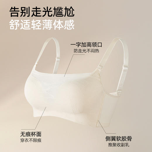 【商场同款】熳洁儿 抹胸内衣防走光高级质感纹理立体杯聚拢无钢圈BC杯23701529 商品图5