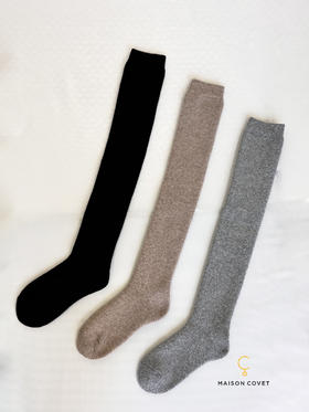 MAISON COVET 丝羊绒加绒过膝袜