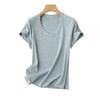 【断码清仓 无退换】天鹅颈、直角肩都拿下！莼棉百搭U型领纯色圆领短袖T春夏通勤风！ 商品缩略图4