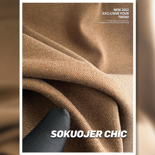 毛呢包臀裙女秋冬高腰修身显瘦短裙遮胯a字裙小个子半身裙 商品图2