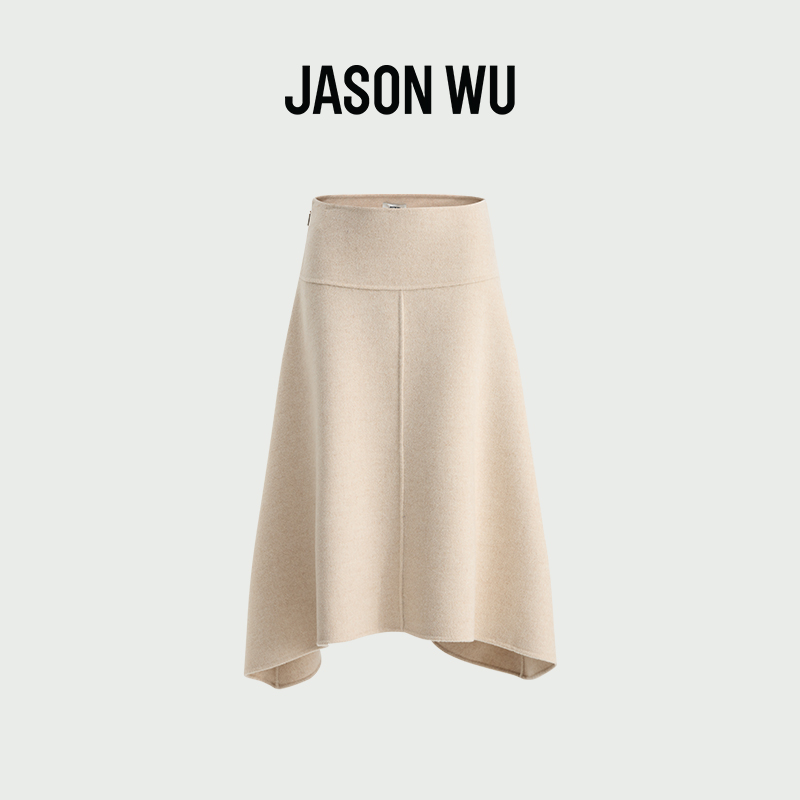 【JASON WU】(多色)(山羊绒)秋冬新款通勤双面呢鸢尾半裙