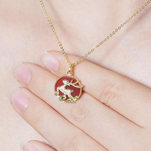 敦煌文创 九色鹿系列纯银项链 商品图1