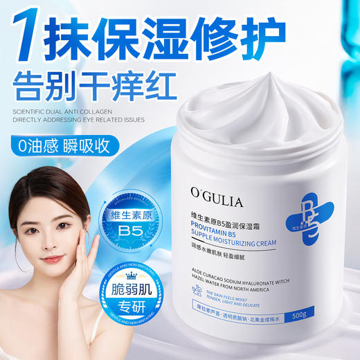 【买1送1 阿古丽娅维生素原B5盈润保湿霜】护肤防干裂大白罐保湿润肤霜 商品图1